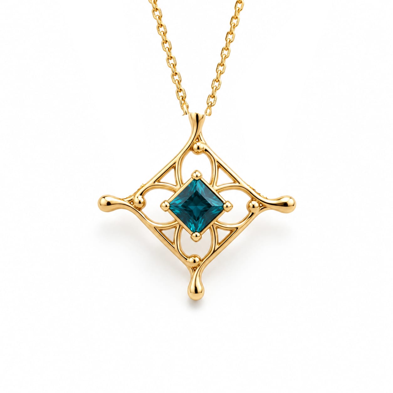 Naxus Pendant — hand-finished gold-plated symbolic pendant